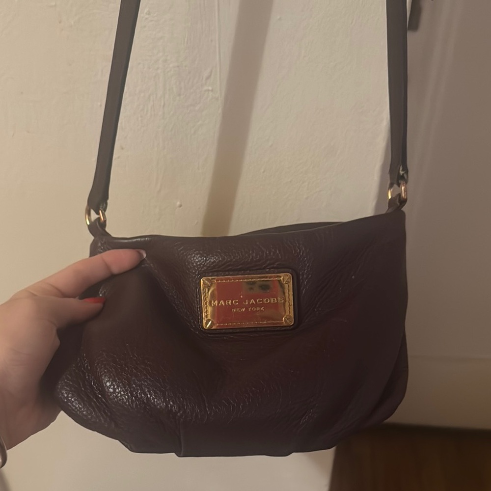 Marc Jacobs Brown Shoulder Bag with Structured Design